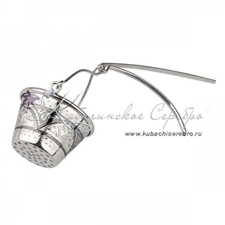 Серебряное сито для чая с чернением «Кубачи», арт №1602 Серебряное сито для чая с чернением «Кубачи»