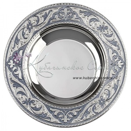 Тарелка с чернением в исполнении  Тарелка с чернением в исполнении Люкс +