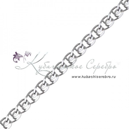 Цепь серебряная Love/s  граненая, ширина 4 мм 