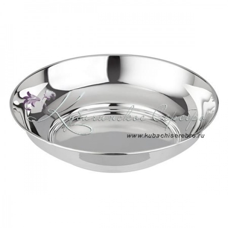 Гладкая детская тарелочка 999 пробы на 380 мл 