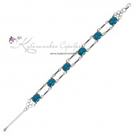 Браслет с голубой бирюзой 3356 