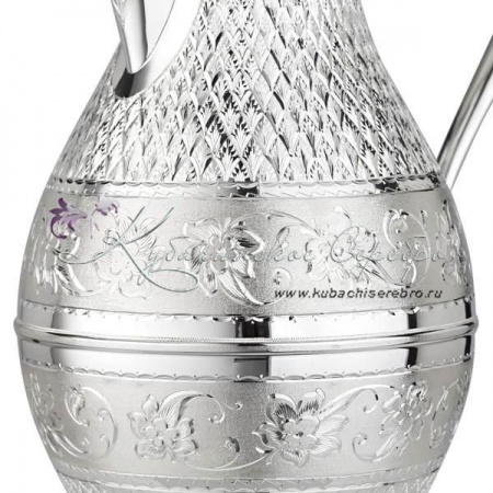 Кувшин из серебра 925 пробы на 1600 мл, арт №6374/1 Кувшин из серебра 925 пробы на 1600 мл