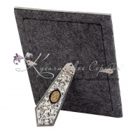 Большая рамка с позолоченными выпиленными вставками , арт №6931