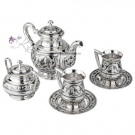 Сервиз для чая на 2 персоны 925 пробы (Новинка) 7109 