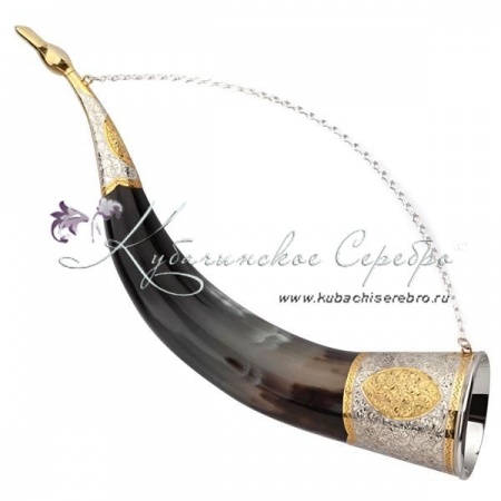 Рог быка с позолотой