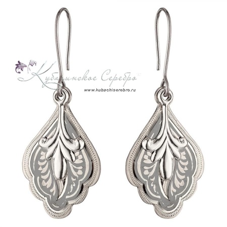 Серьги с чернением 