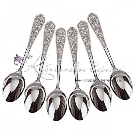 Набор серебряных столовых ложек  Набор серебряных столовых ложек Кубачи 1