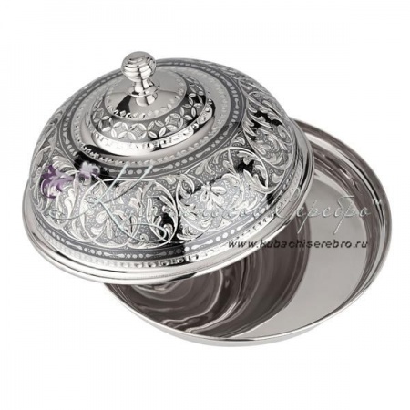 Масленка серебряная малая  , арт №6877 Масленка серебряная малая