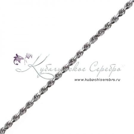 Цепь из серебра Корда граненая, ширина 3 мм