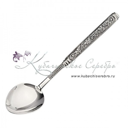 Серебряная чайная ложка  Серебряная чайная ложка Виноградная лоза 4