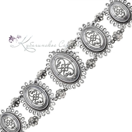 Браслет серебряный с филигранью 