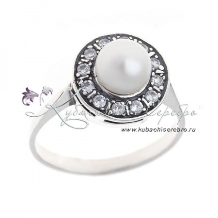 Серебряное кольцо с жемчугом