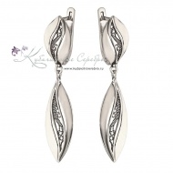 Серьги серебряные с филигранью 8303