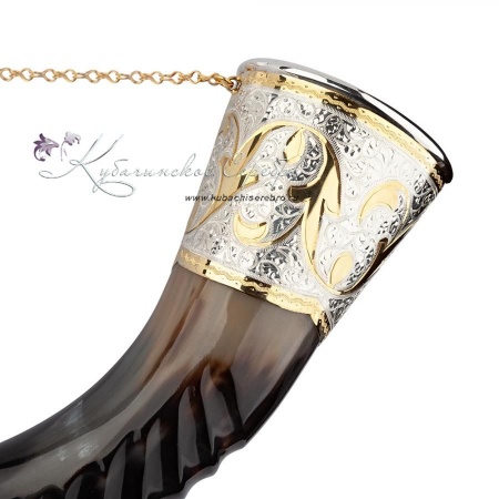 Рог быка с позолотой