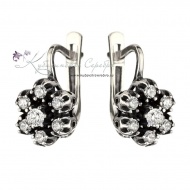 Серьги из серебра с цирконами (Новинка) 2275 