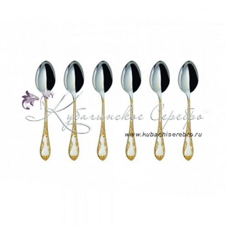 Набор 6 М-18 Посольский чайный с золочением