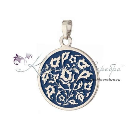 Кулон мини с синей холодной эмалью (Новинка)