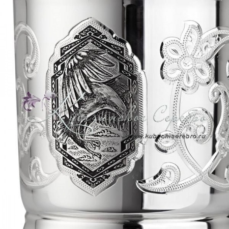 Стакан  Стакан Тигр, волк, орел  999 пробы на 190 мл