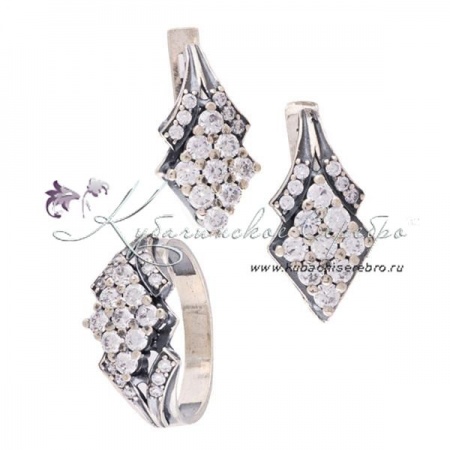 Комплект с цирконами, коллекция VАмпир (Новинка)