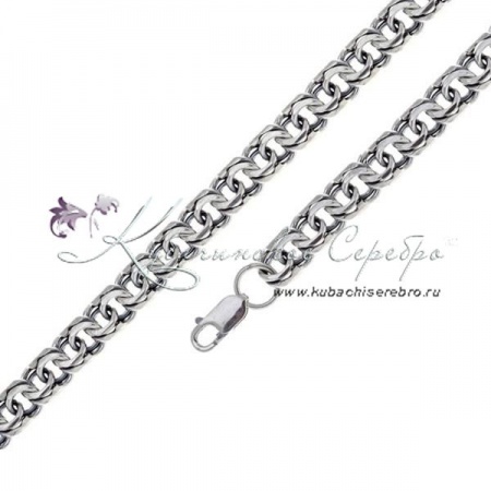 Серебряный браслет-цепочка, длина 18 см ширина 12 мм