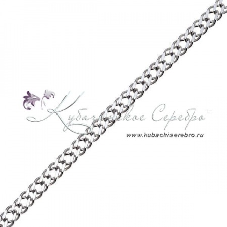 Цепь серебряная Ромб двойной граненый, ширина 3 мм
