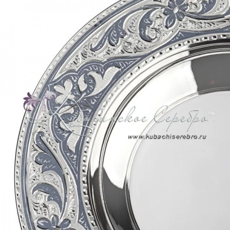 Тарелка с чернением в исполнении  Тарелка с чернением в исполнении Люкс +