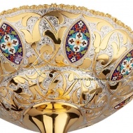 Фруктовница с горячей эмалью , арт №6605