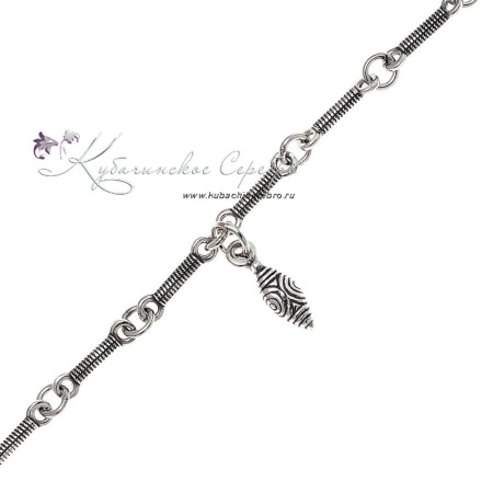 Браслет серебряный этно элемент Семечко 