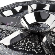 Поднос менажница серебряная