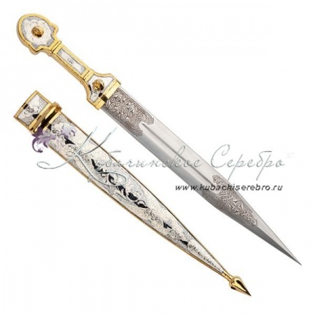 Позолоченный набор, кинжал + рог с питьевой чашей (Новинка)