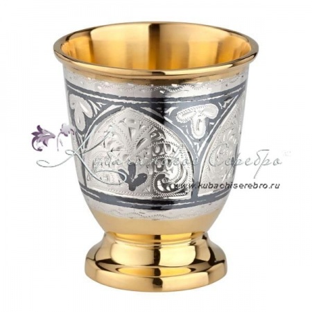 Стопка позолоченная с чернью на 50 мл 