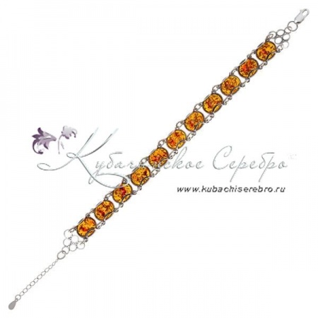 Браслет с янтарем 