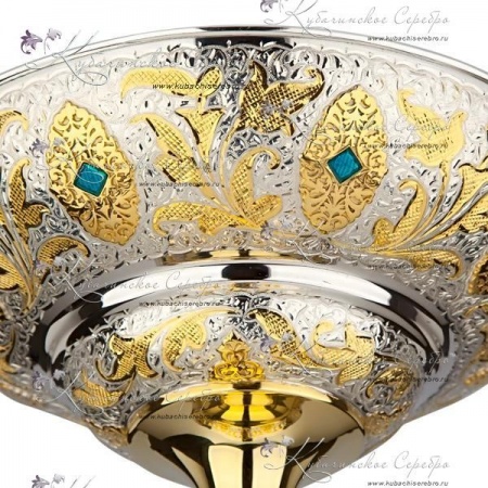 Фруктовница с холодной эмалью серия GOLD 