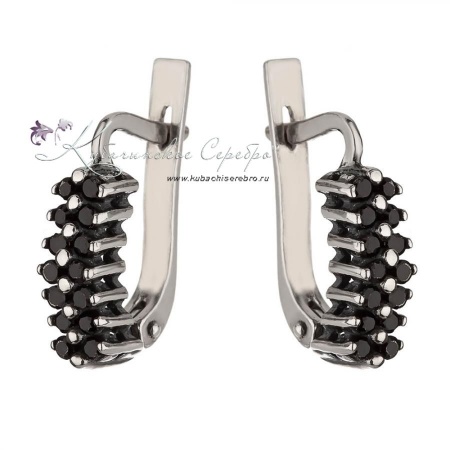 Серьги из серебра с агатом