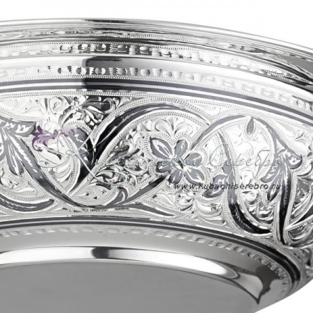 Тарелка глубокая из серебра 999 пробы на 650 мл , арт №2547 Тарелка глубокая из серебра 999 пробы на 650 мл