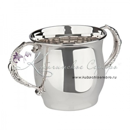 Поильник гладкий из серебра 925 пробы на 150 мл