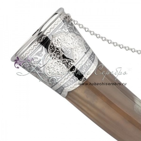 Рог быка малый, с питьевой чашей!