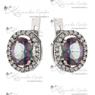 Серьги из серебра "Сирень" 6816/5