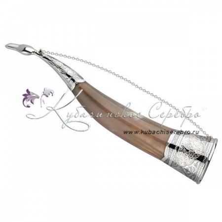 Рог быка малый, с питьевой чашей!