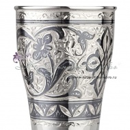 Стакан серебряный с чернением на 200 мл , арт №6237