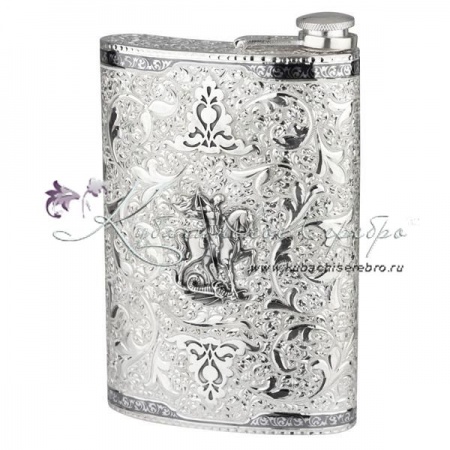 Фляга серебряная  Фляга серебряная Георгий Победоносец на 330 мл