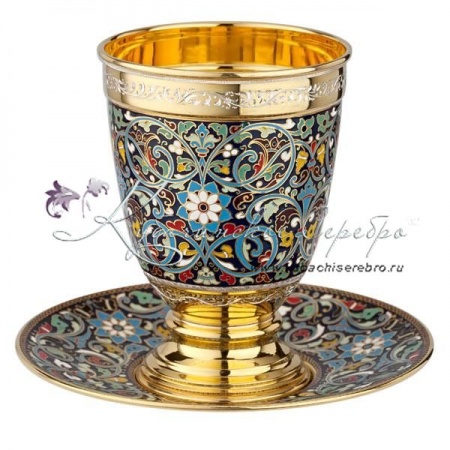 Подарочный набор 999 пробы с позолотой 