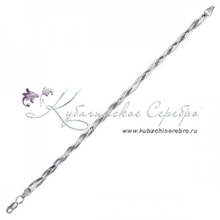 Косичка из 3-х цепочек Париджина граненая, ширина 5 мм 