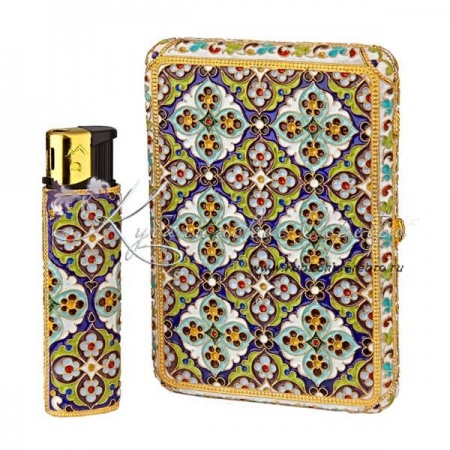 Набор с позолотой и горячей эмалью 