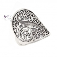 Кольцо серебряное со сквозными узорами (Новинка) 3717 