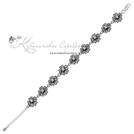 Браслет серебряный Цветок