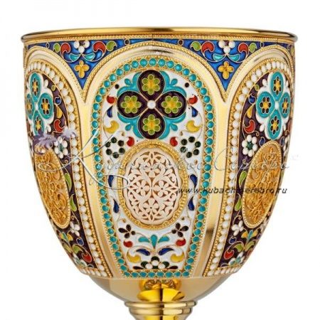 Кубок из серебра, с горячей эмалью!