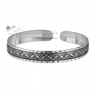 Браслет с оксидированием "Лепестки" 3374 