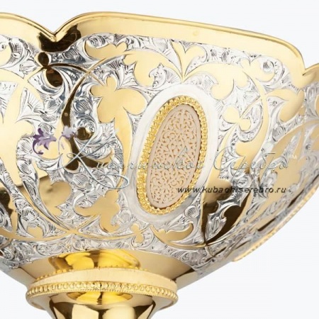 Фруктовница овальная с позолотой 