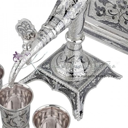 Сервиз для вина серебряный, ручная работа!, арт №8350 Сервиз для вина серебряный, ручная работа!